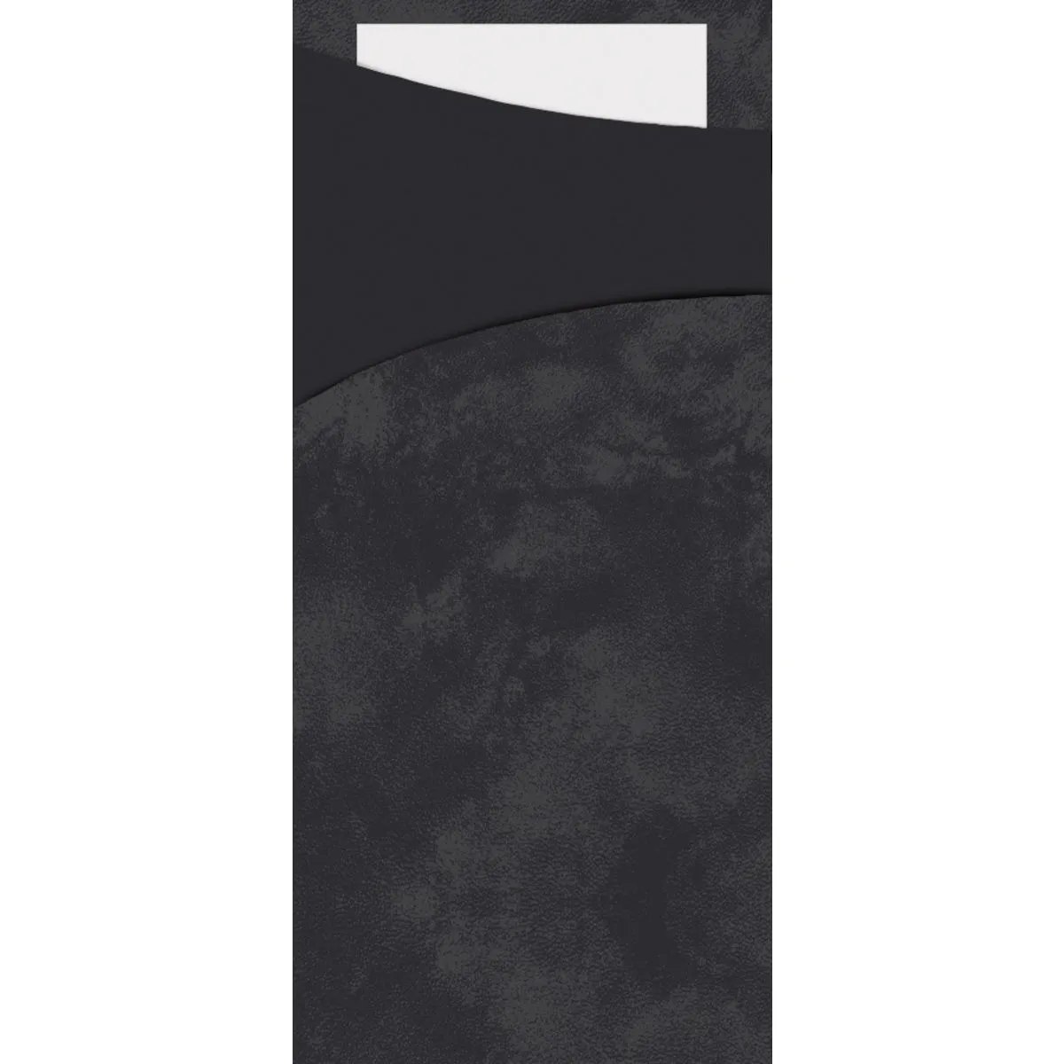 100x DUNI Tovaglioli Portaposate; 8.5x19 cm (LxL); nero/bianco; 100 pz. / Pacco - immagine 1