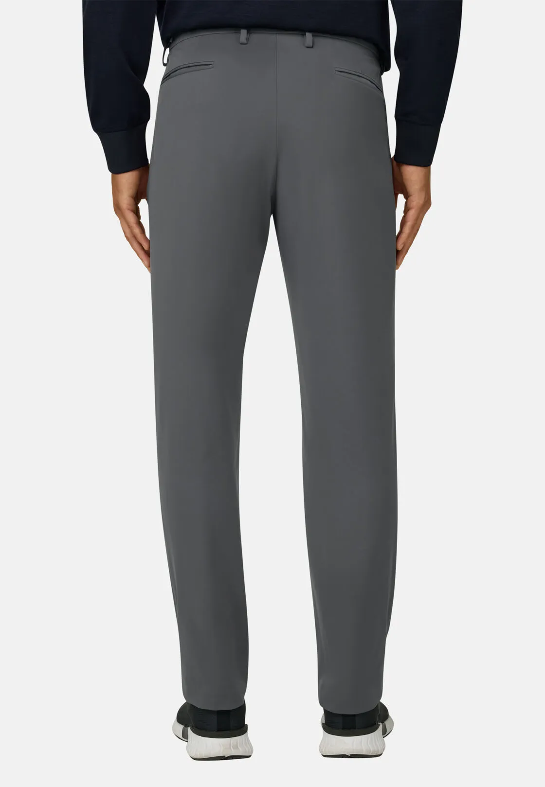 Boggi, Pantaloni In Nylon Elasticizzato B Tech, Uomo, Grigio, Taglia: 54 - immagine 5