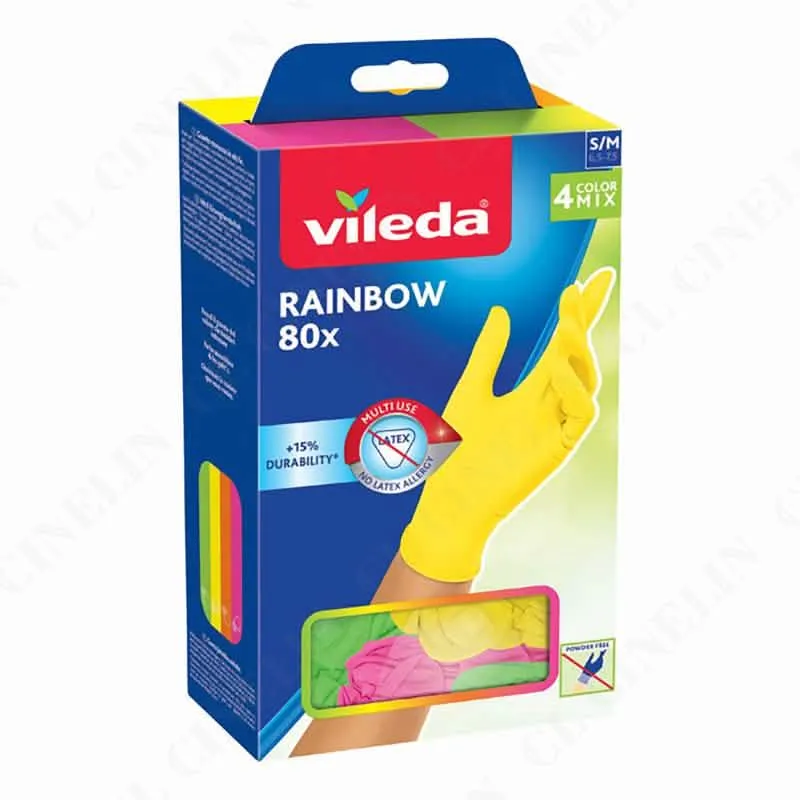 Guanti Vileda Colors Nitrile 80 Pezzi per Casa e Pulizie - immagine 1