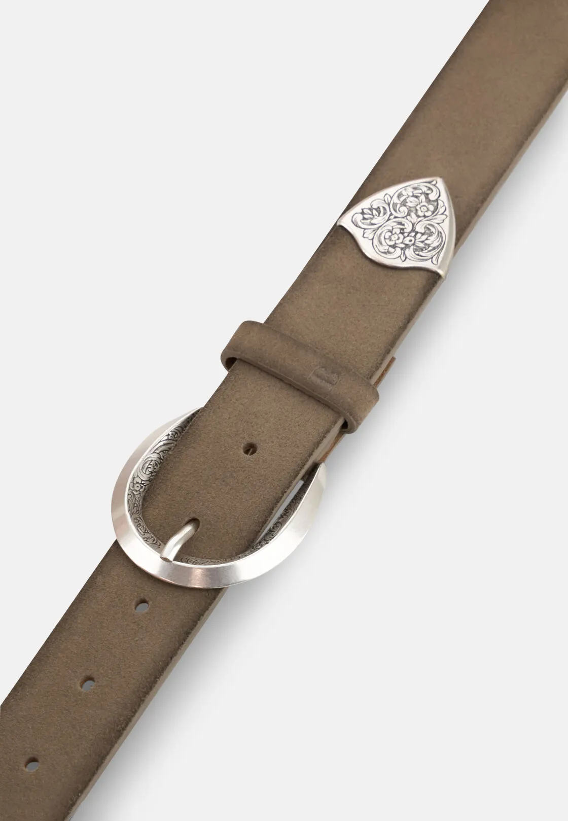 Boggi, Cintura In Pelle Scamosciata, Uomo, Taupe, Taglia: 100 - immagine 3
