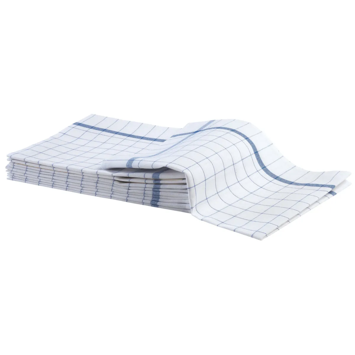 10x PULSIVA Strofinaccio Usedom; 50x70 cm (LxL); bianco/blu; rettangolare; 10 pz. / Pacco - immagine 1