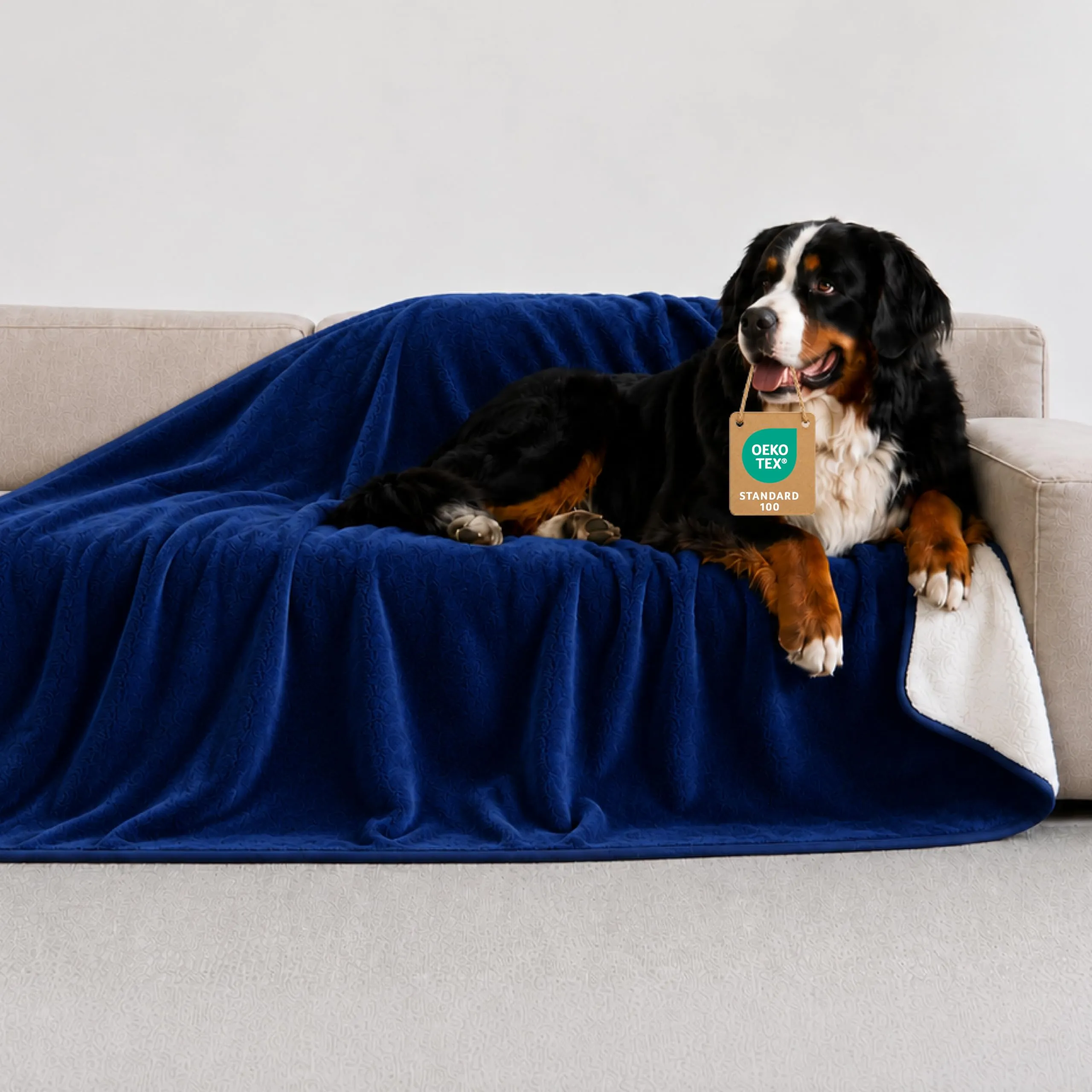Twinzen Coperta Impermeable Cani 127x152 cm - Copridivano Pile Sherpa - immagine 1
