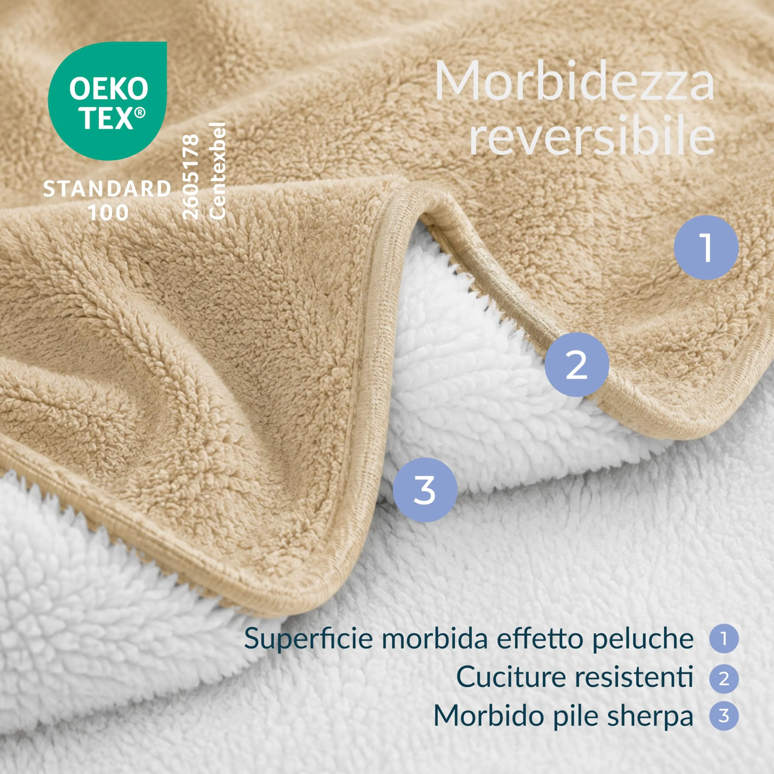 Twinzen Coperta Impermeable Cani 218x274 cm - Copridivano Pile Sherpa - immagine 2