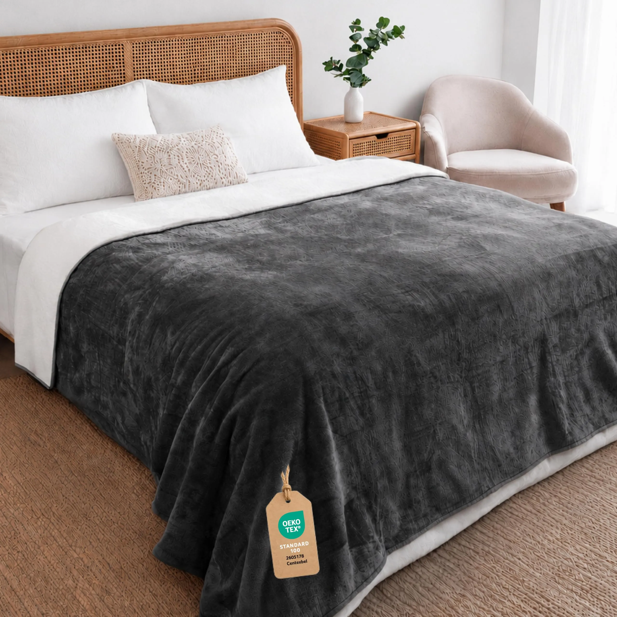 Twinzen Coperta Impermeable Cani 218x274 cm - Copridivano Pile Sherpa - immagine 1