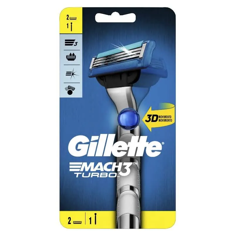 Rasoio Turbo Gillette Mach 3: Precisione e Comfort per la Rasatura Perfetta - immagine 1
