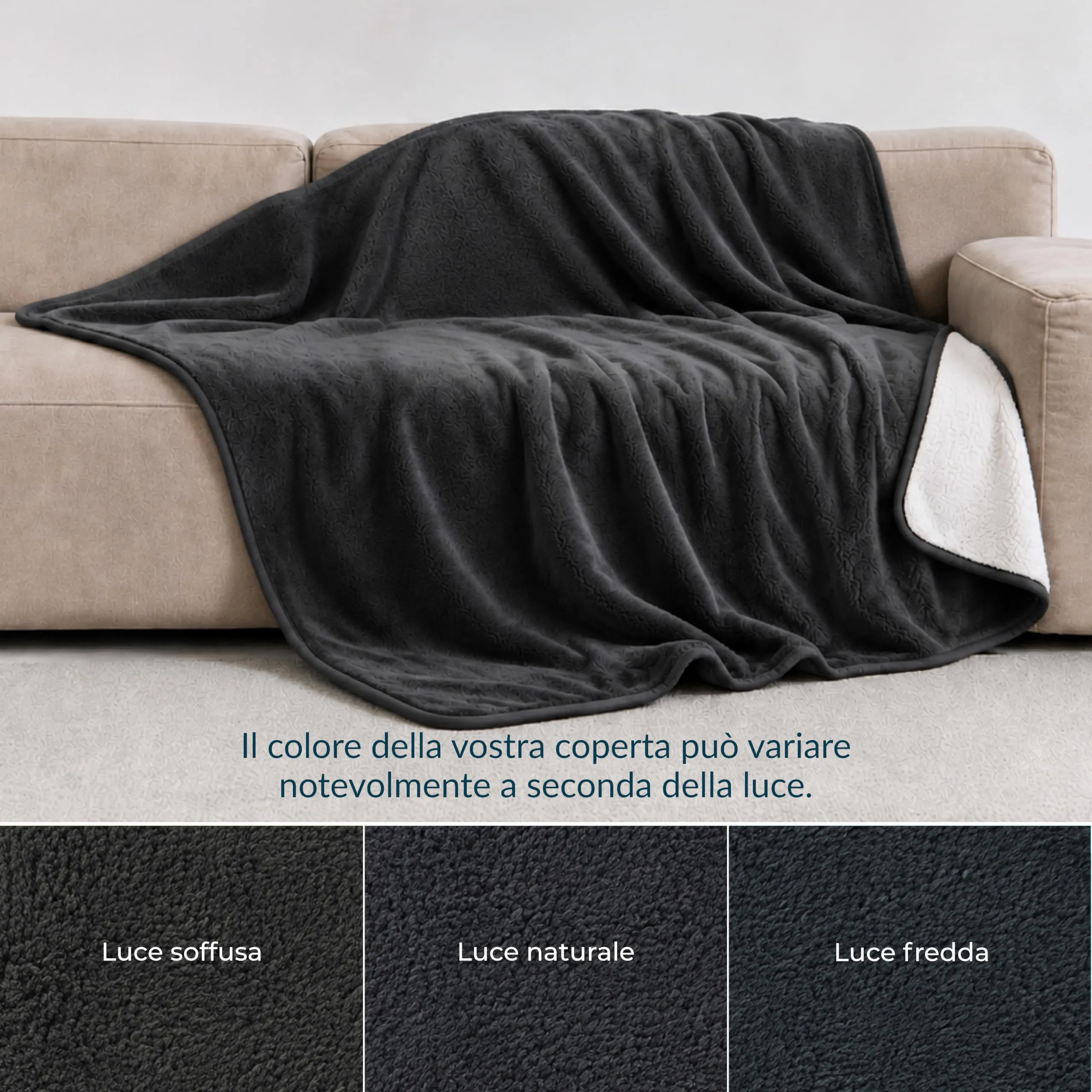 Twinzen Coperta Impermeable Cani 100x120 cm - Copridivano Pile Sherpa - immagine 8