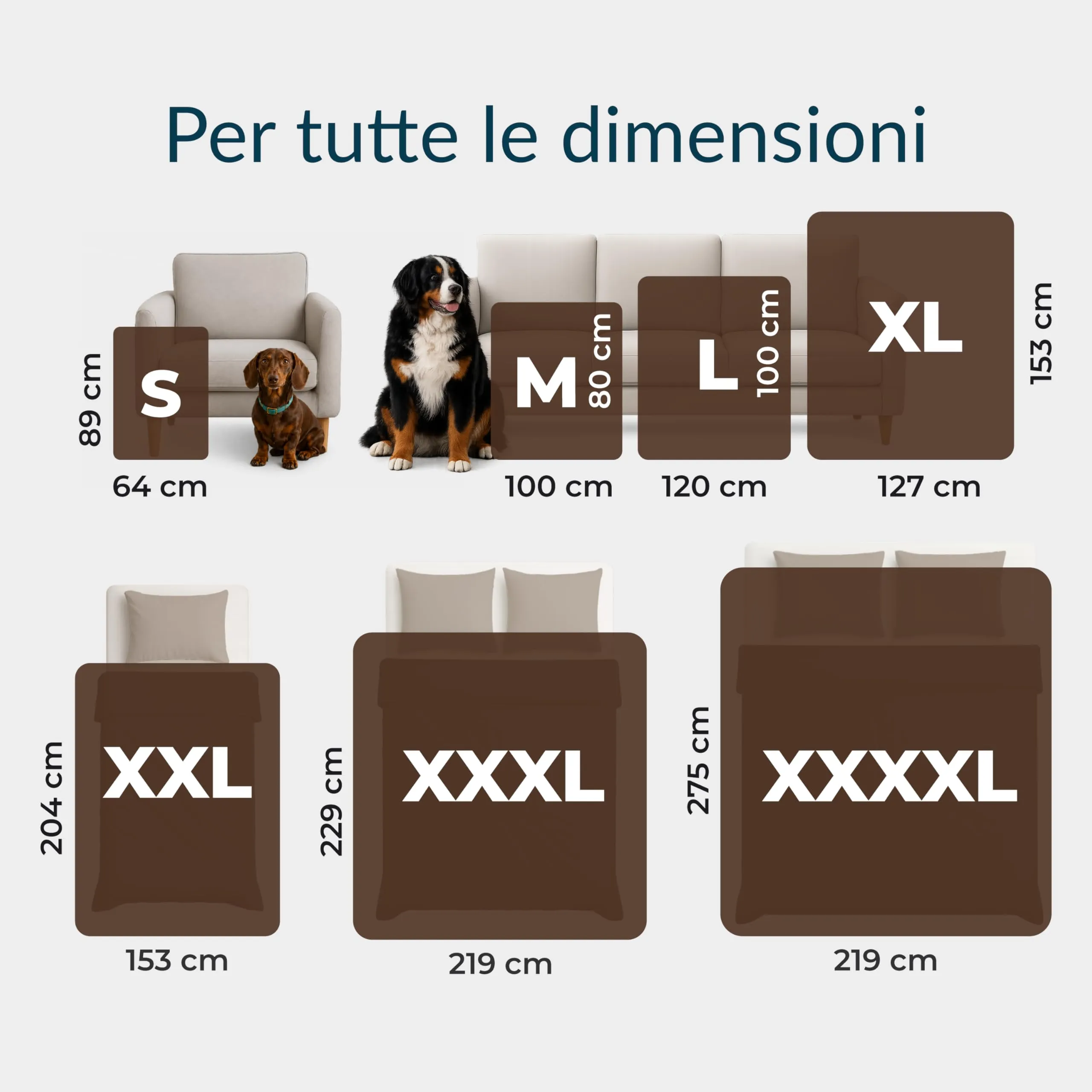 Twinzen Coperta Impermeable Cani 127x152 cm - Copridivano Pile Sherpa - immagine 3