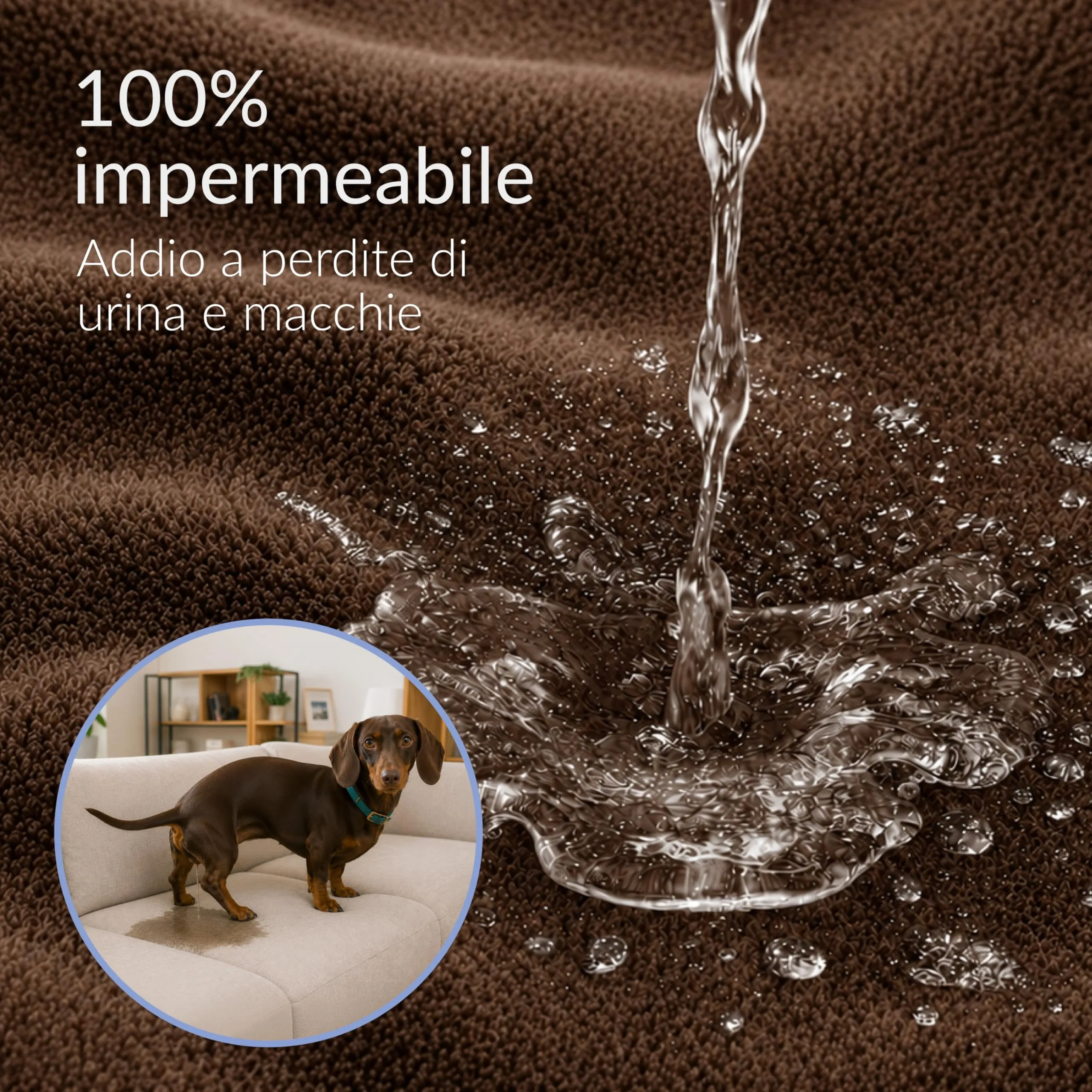 Twinzen Coperta Impermeable Cani 127x152 cm - Copridivano Pile Sherpa - immagine 6