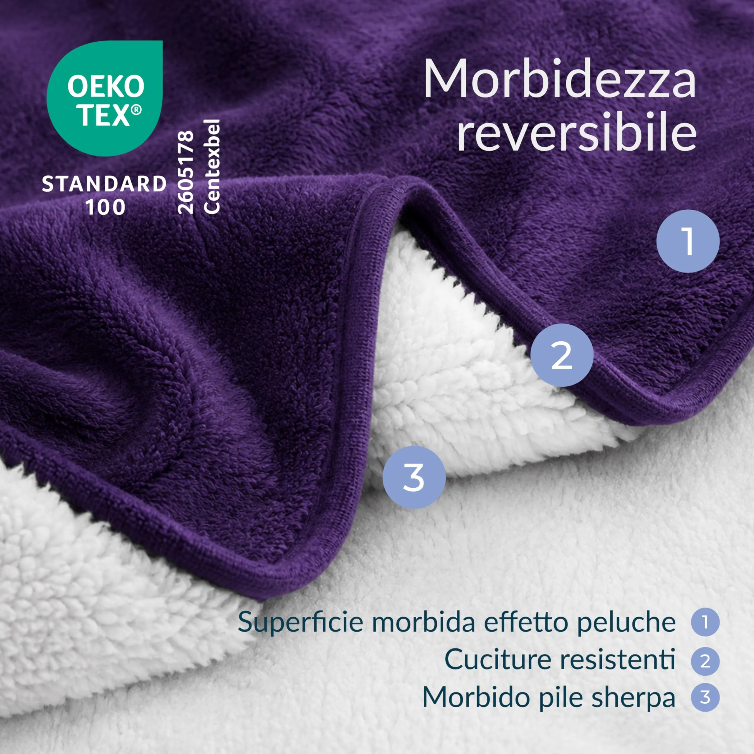 Twinzen Coperta Impermeable Cani 152x203 cm - Copridivano Pile Sherpa - immagine 2