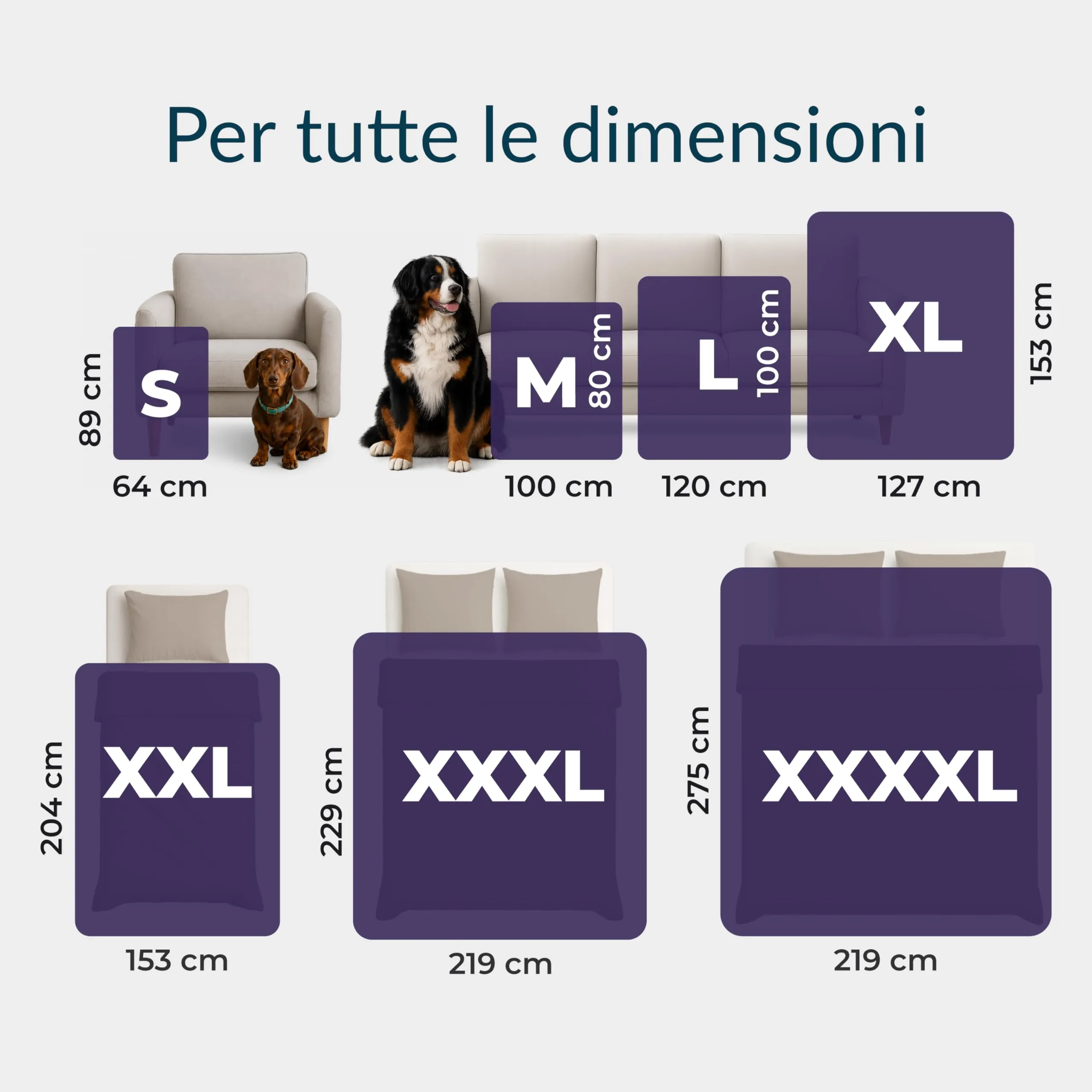 Twinzen Coperta Impermeable Cani 152x203 cm - Copridivano Pile Sherpa - immagine 3