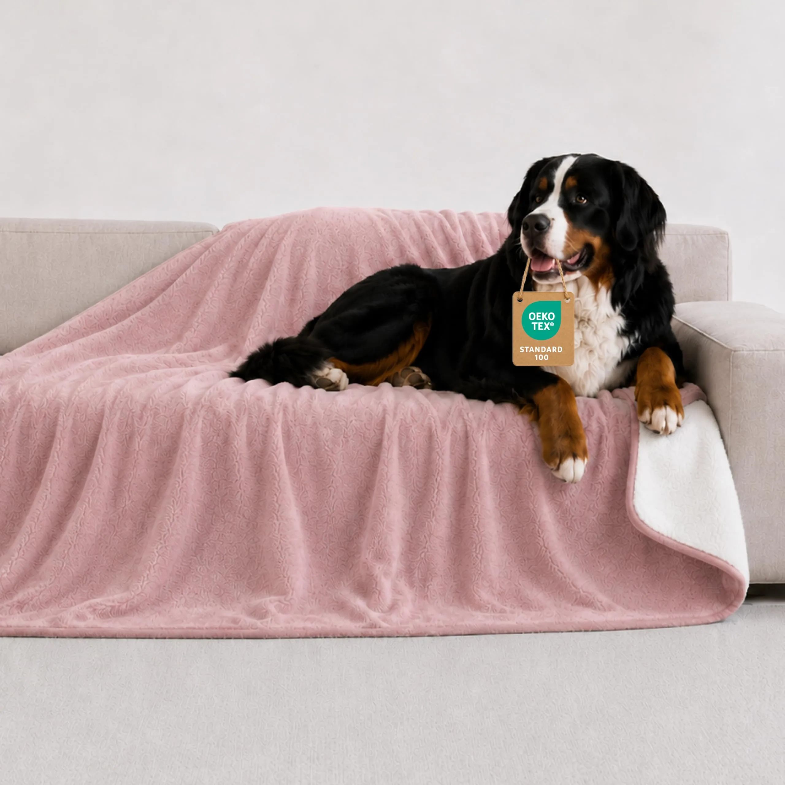 Twinzen Coperta Impermeable Cani 127x152 cm - Copridivano Pile Sherpa - immagine 1
