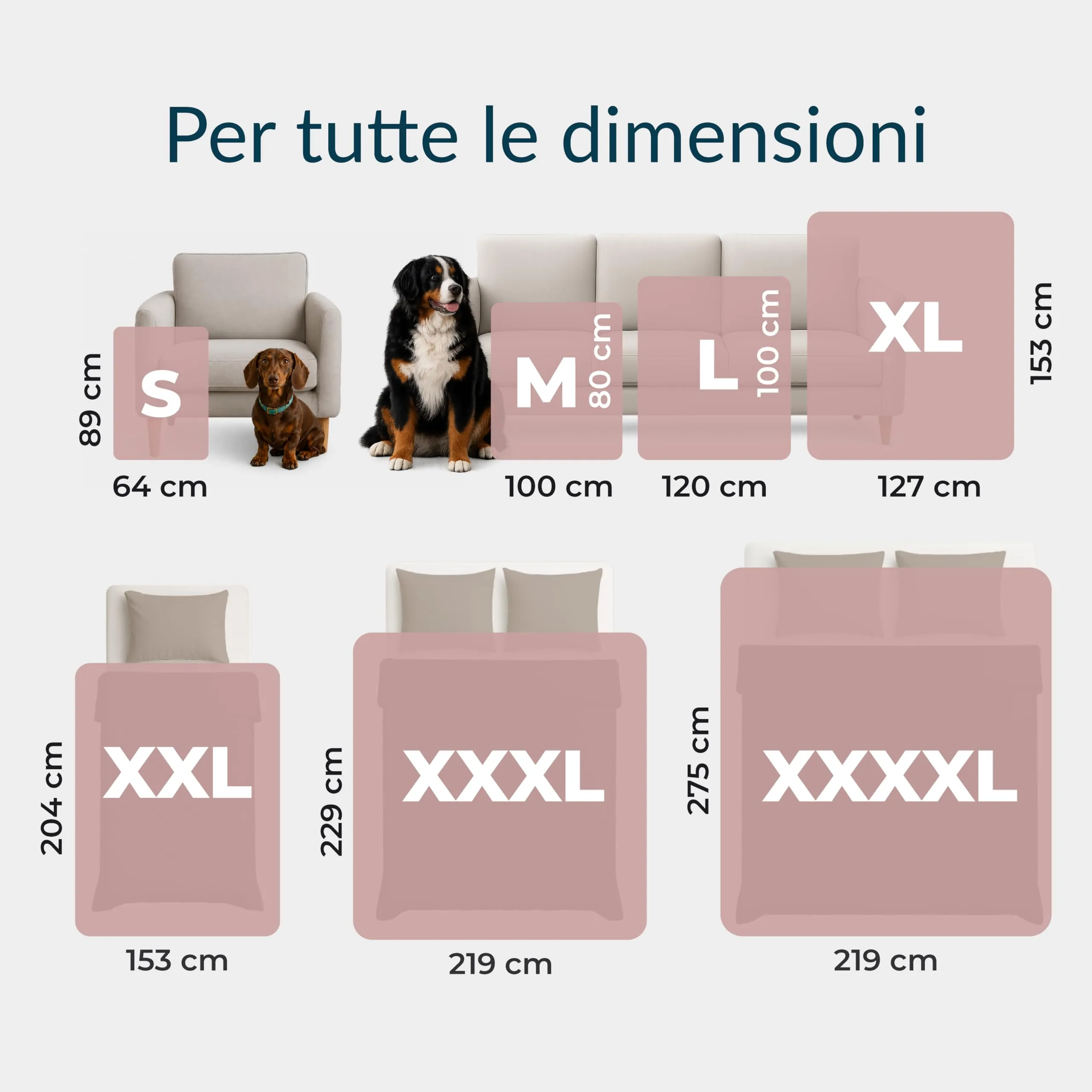 Twinzen Coperta Impermeable Cani 127x152 cm - Copridivano Pile Sherpa - immagine 3