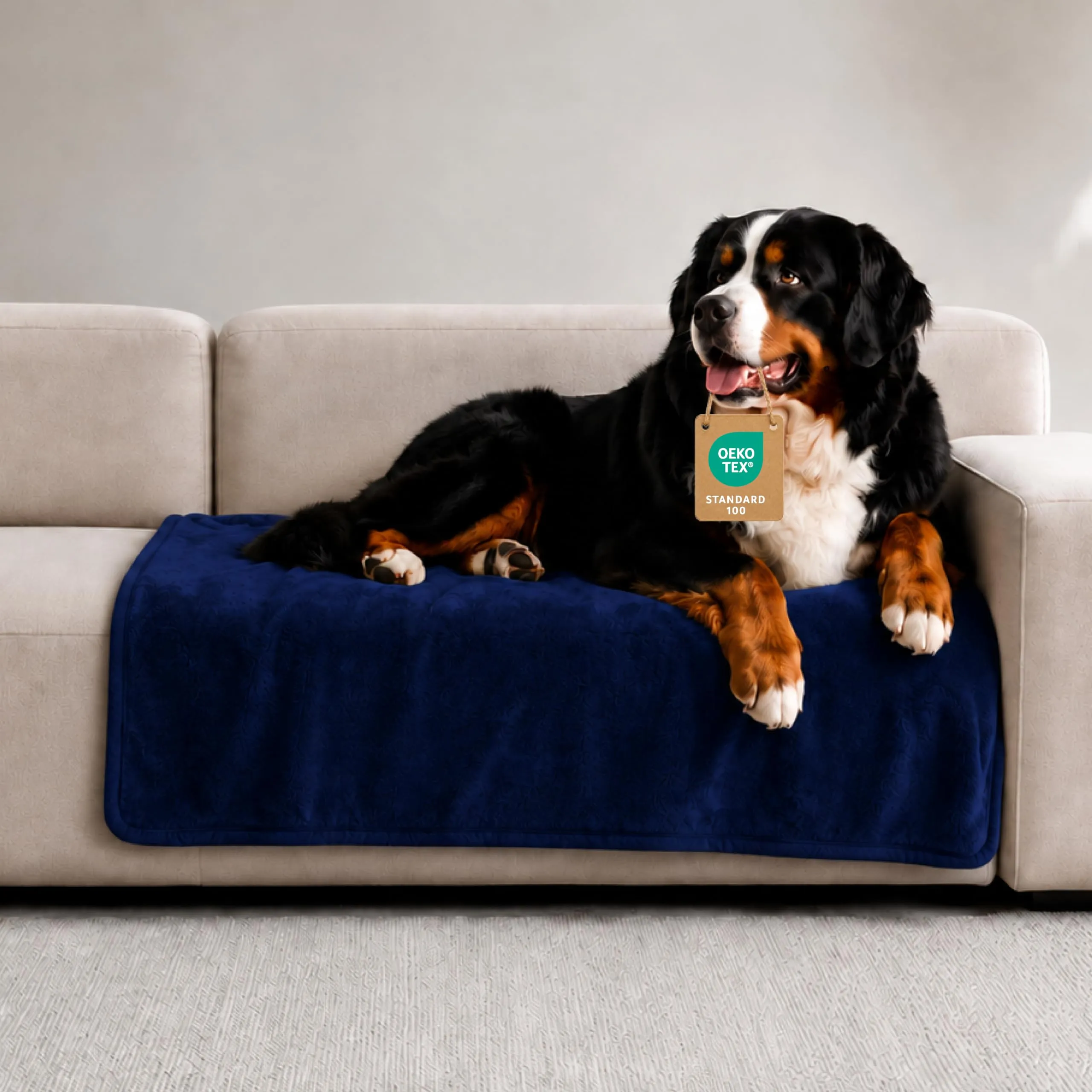Twinzen Coperta Impermeable Cani 80x100 cm - Copridivano Pile Sherpa - immagine 1