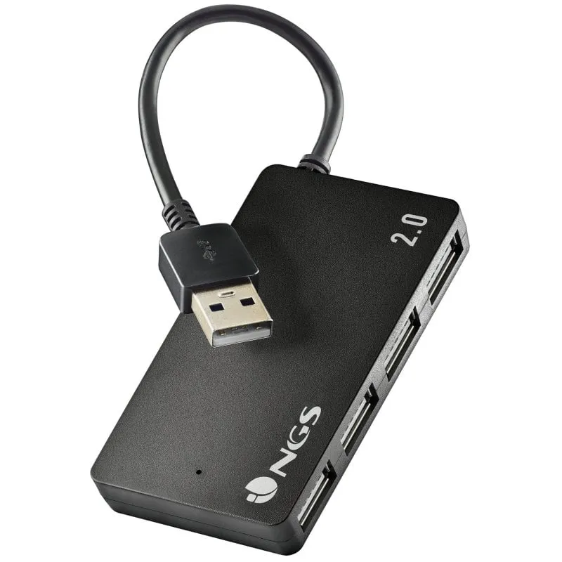 NGS IHUB4 TINY USB 2.0 480 Mbit/s Nero - immagine 1