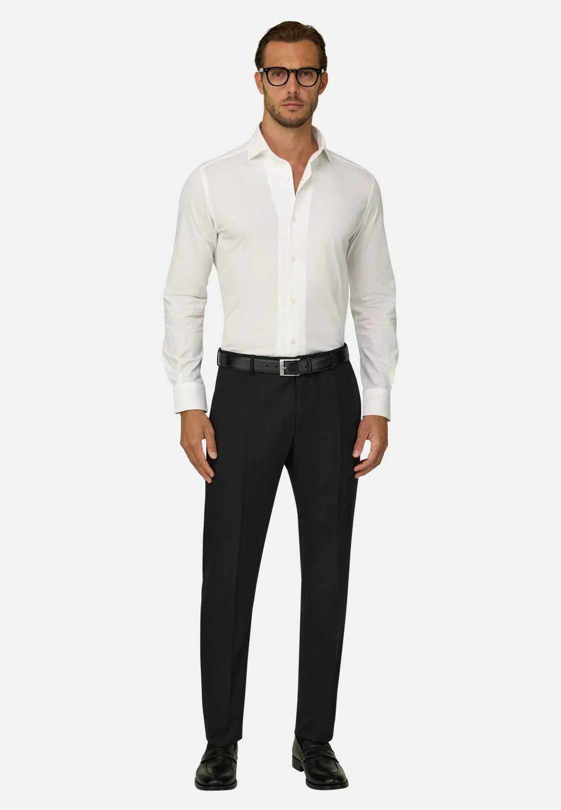 Boggi, Polo Camicia In Jersey Giapponese Regular Fit, Uomo, BIANCO, Taglia: XXL - immagine 2