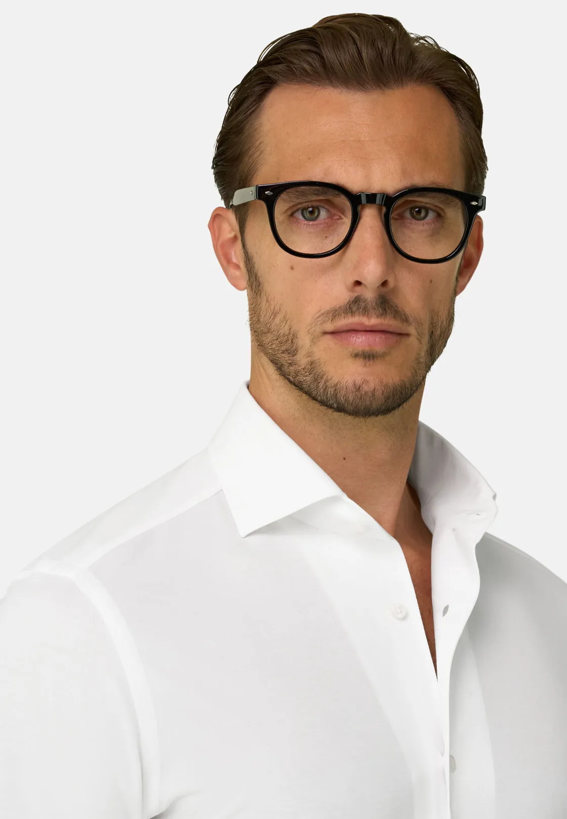 Boggi, Polo Camicia In Jersey Giapponese Regular Fit, Uomo, BIANCO, Taglia: XXL - immagine 3