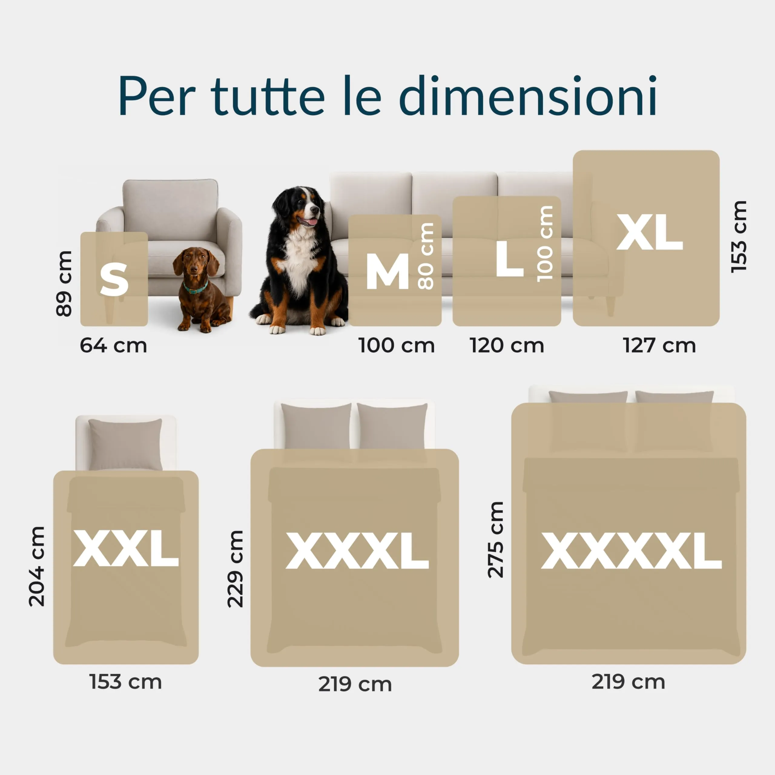 Twinzen Coperta Impermeable Cani 152x203 cm - Copridivano Pile Sherpa - immagine 3
