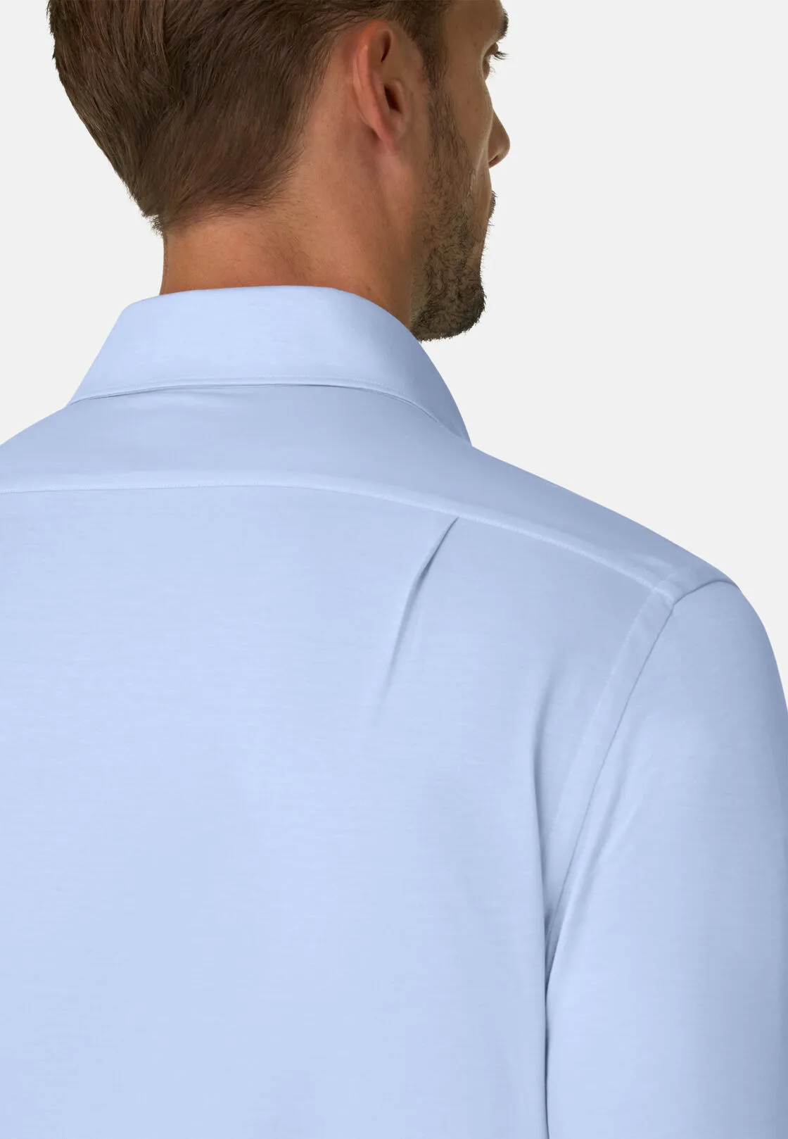 Boggi, Polo Camicia In Jersey Giapponese Regular Fit, Uomo, Azzurro, Taglia: S - immagine 4