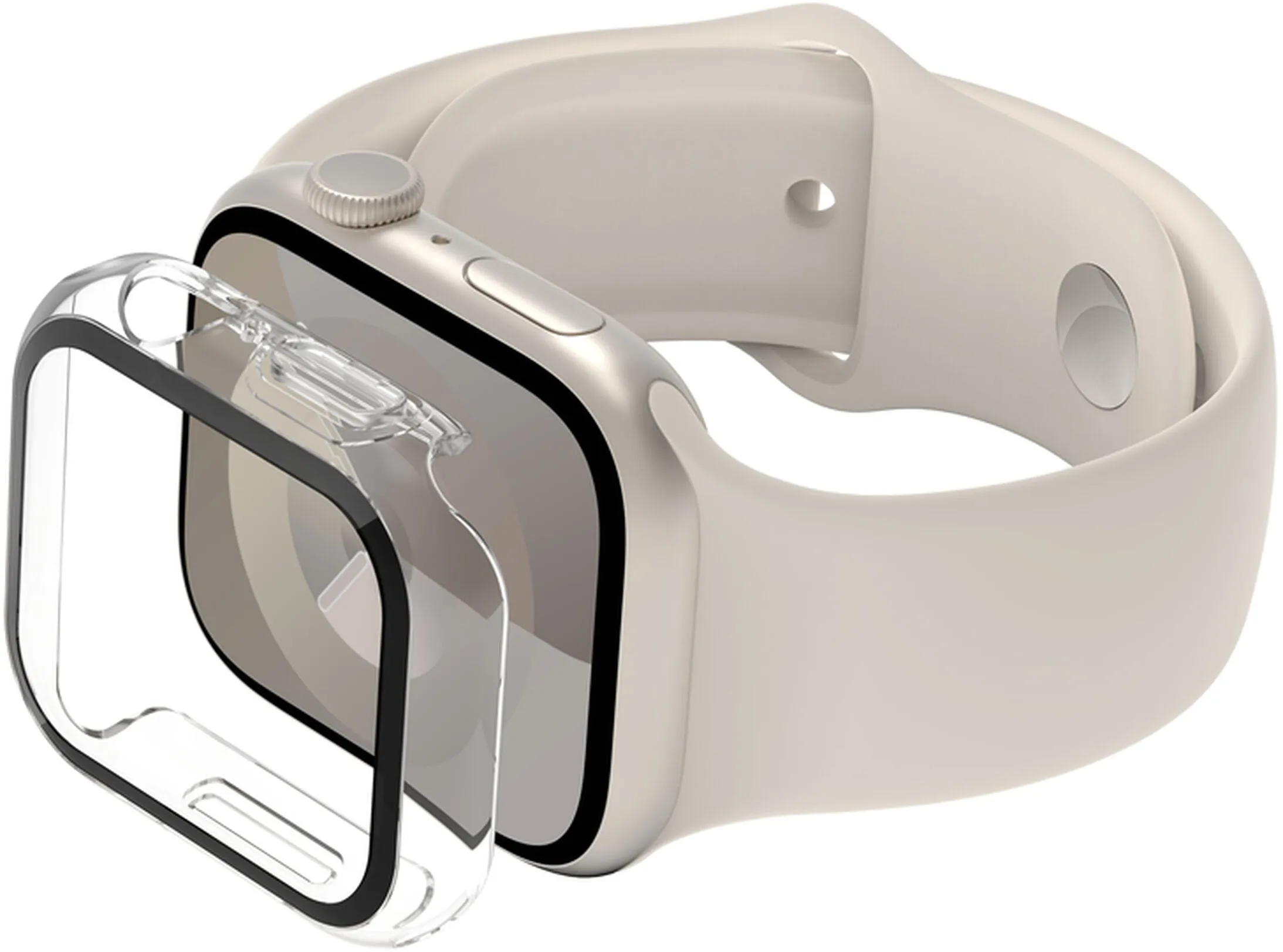 Custodia Belkin ScreenForce TemperedCurve per Apple Watch 40mm / 41mm Series, Trasparente OVG003zzCL - immagine 1