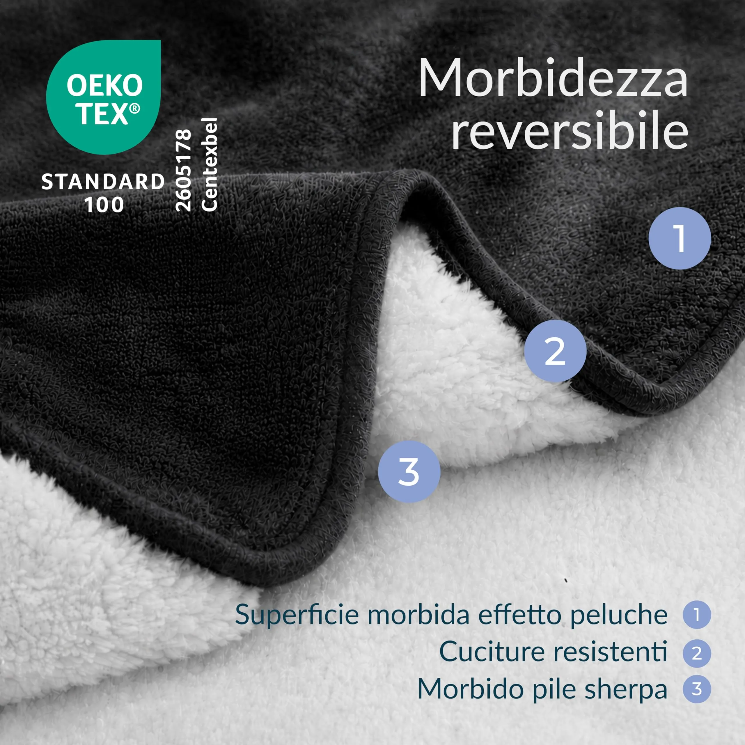 Twinzen Coperta Impermeable Cani 218x228 cm - Copridivano Pile Sherpa - immagine 2
