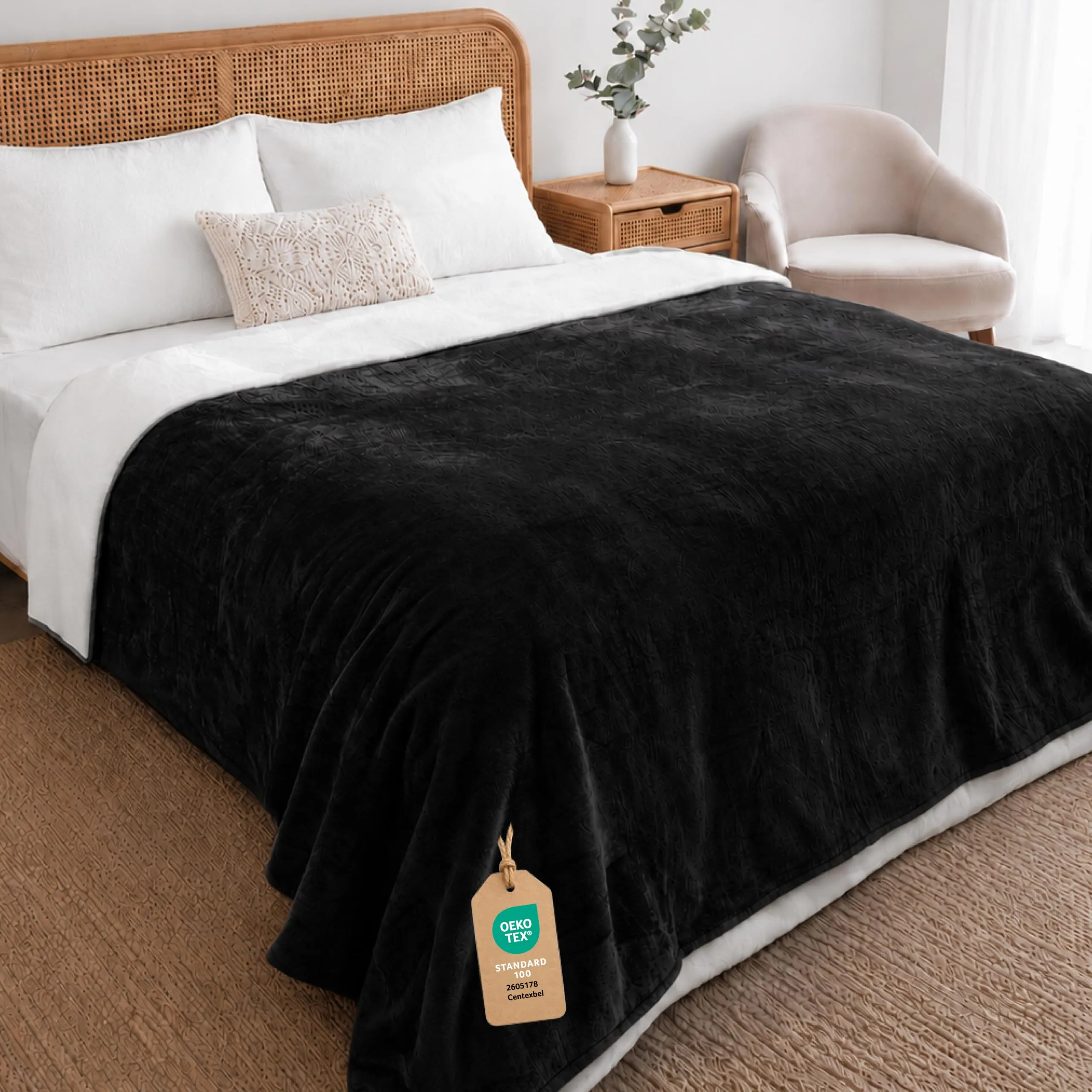 Twinzen Coperta Impermeable Cani 152x203 cm - Copridivano Pile Sherpa - immagine 1