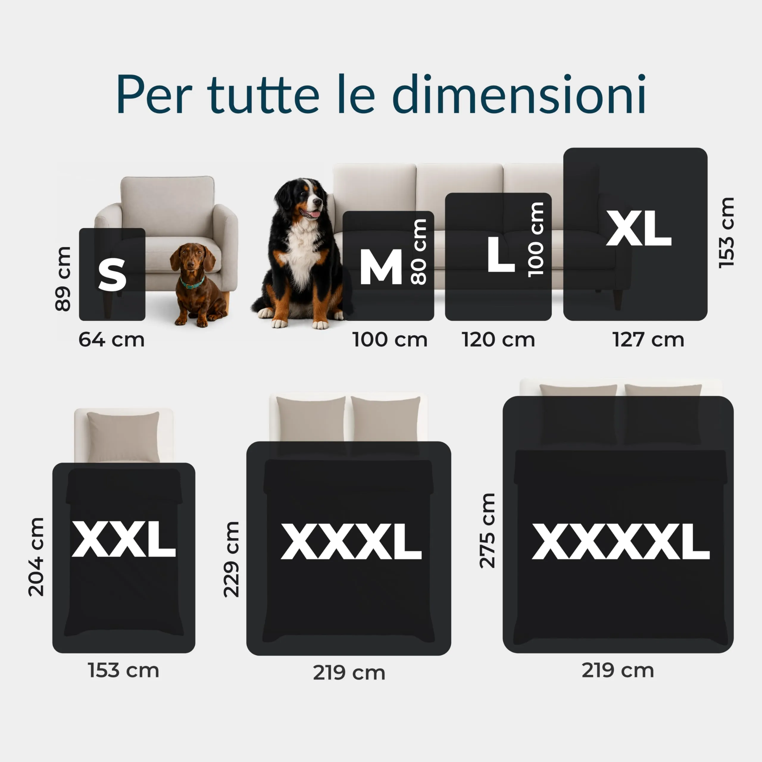 Twinzen Coperta Impermeable Cani 152x203 cm - Copridivano Pile Sherpa - immagine 3