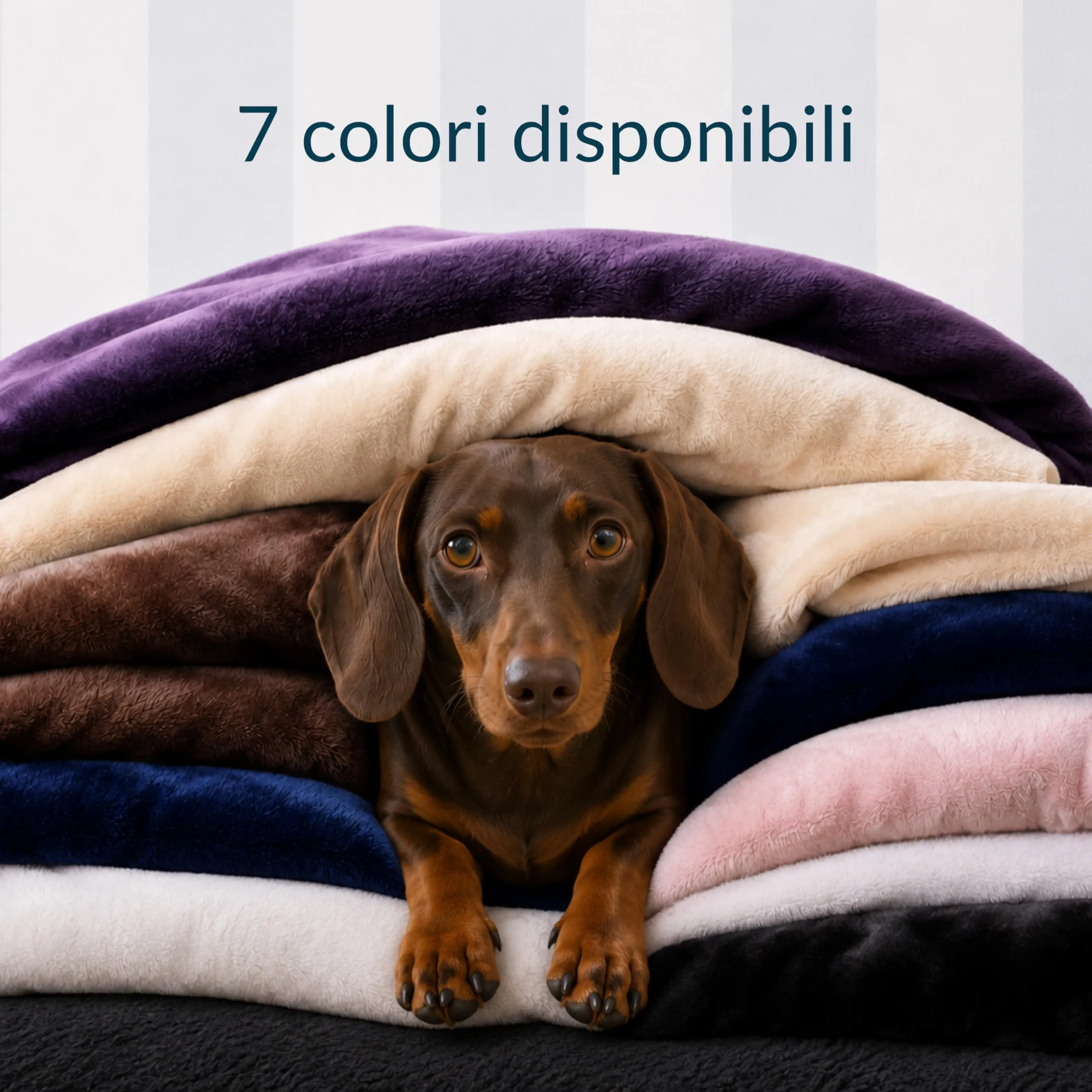 Twinzen Coperta Impermeable Cani 100x120 cm - Copridivano Pile Sherpa - immagine 9