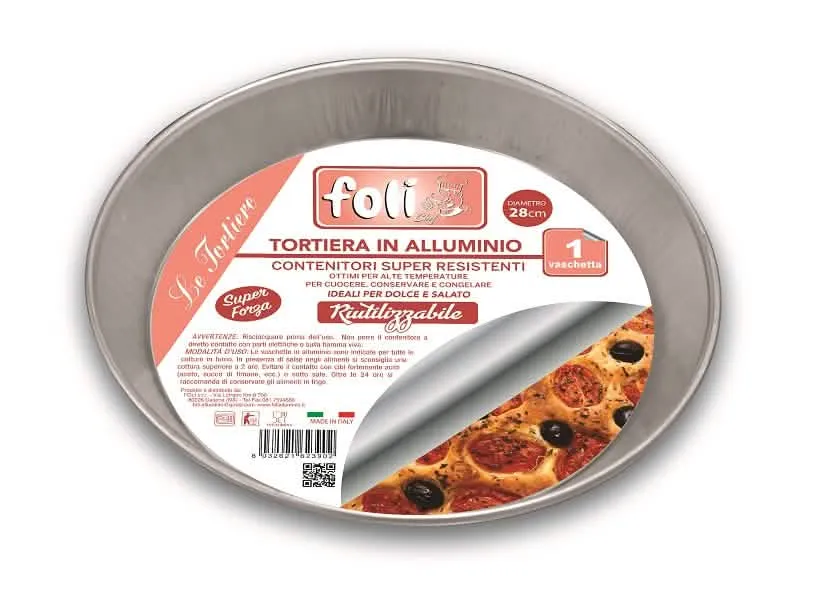 Contenitore Riutilizzabile in Alluminio per Torte - 1 Pezzo Grande - immagine 1