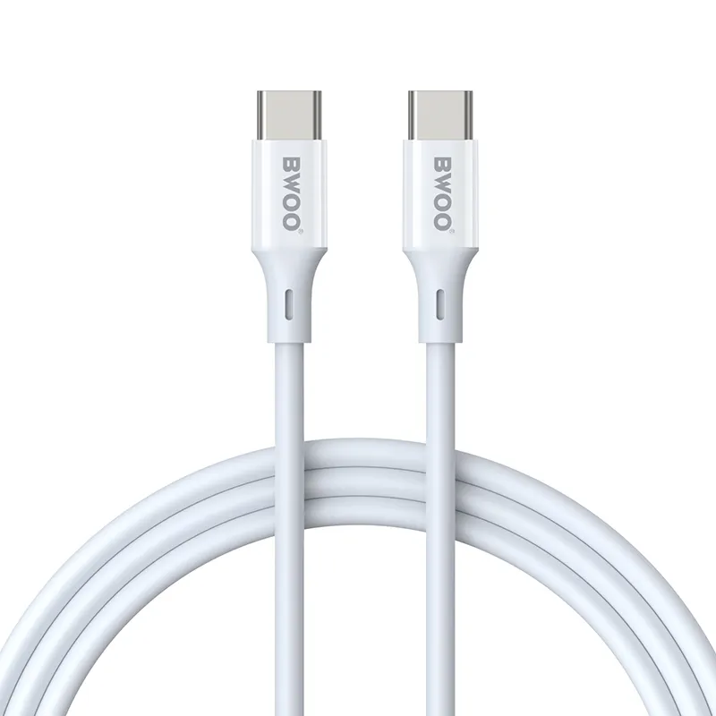 Cavo Dati e Ricarica USB-C - USB-C BWOO BO-X283CC-2M, 60W, 2m, Bianco - immagine 1