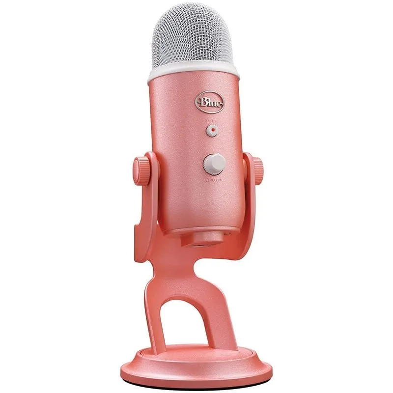 Blue Mic Yeti per microfono USB premium multi-modello della collezione Aurora con VO!CE blu rosa - immagine 1