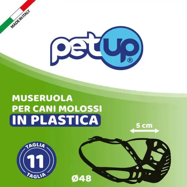 Museruola per cani in plastica PetUp Misura 11 Per Molossi - immagine 1
