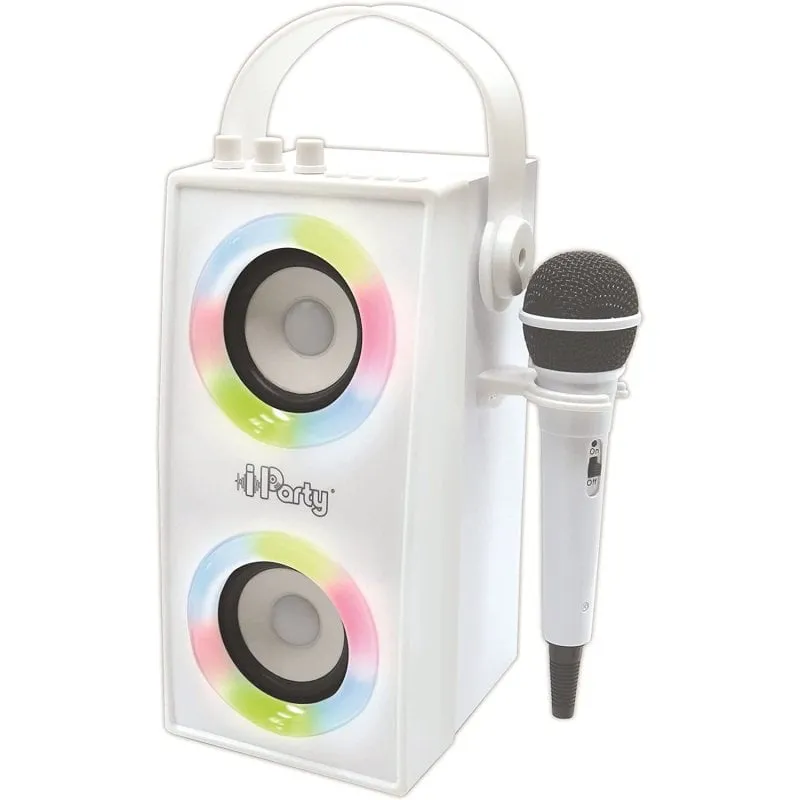 Altoparlante Bluetooth portatile Lexibook iParty con microfono ed effetti luminosi bianco - immagine 1