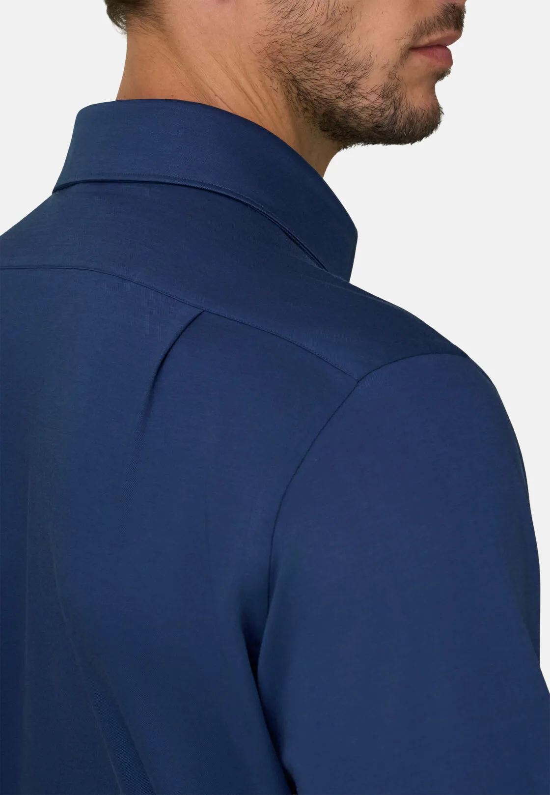Boggi, Polo Camicia In Jersey Giapponese Regular Fit, Uomo, Navy, Taglia: XXXL - immagine 4