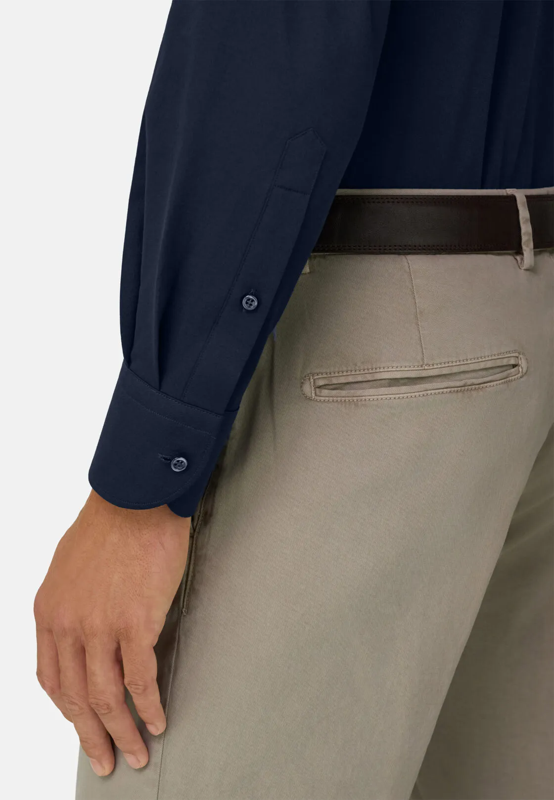 Boggi, Polo Camicia In Jersey Giapponese Regular Fit, Uomo, Navy scuro, Taglia: L - immagine 4