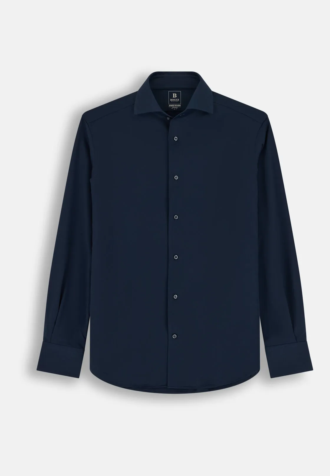 Boggi, Polo Camicia In Jersey Giapponese Regular Fit, Uomo, Navy scuro, Taglia: L - immagine 6