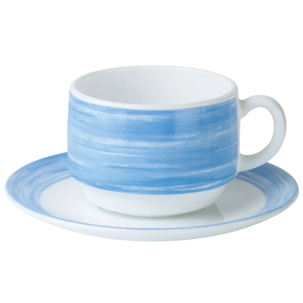 12x Arcoroc Tazza cappuccino Brush; 190 ml, 7.7x5.8 cm (ØxH); blu; rotonda; 12 pz. / Pacco - immagine 1