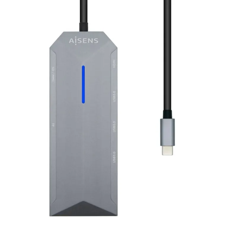 Aisens Docking USB-C 3.2 Multiporta Grigio - immagine 1