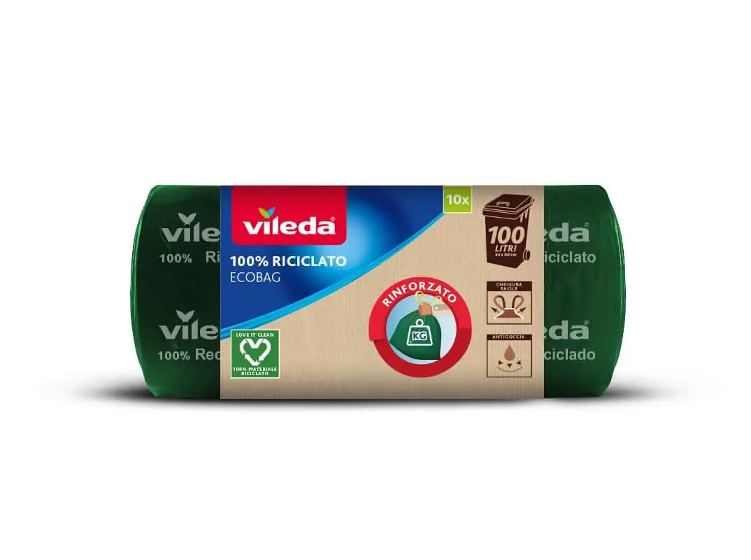 Sacchetti Vileda 100% Riciclato 84x90 cm - Confezione da 10 Pezzi - immagine 1