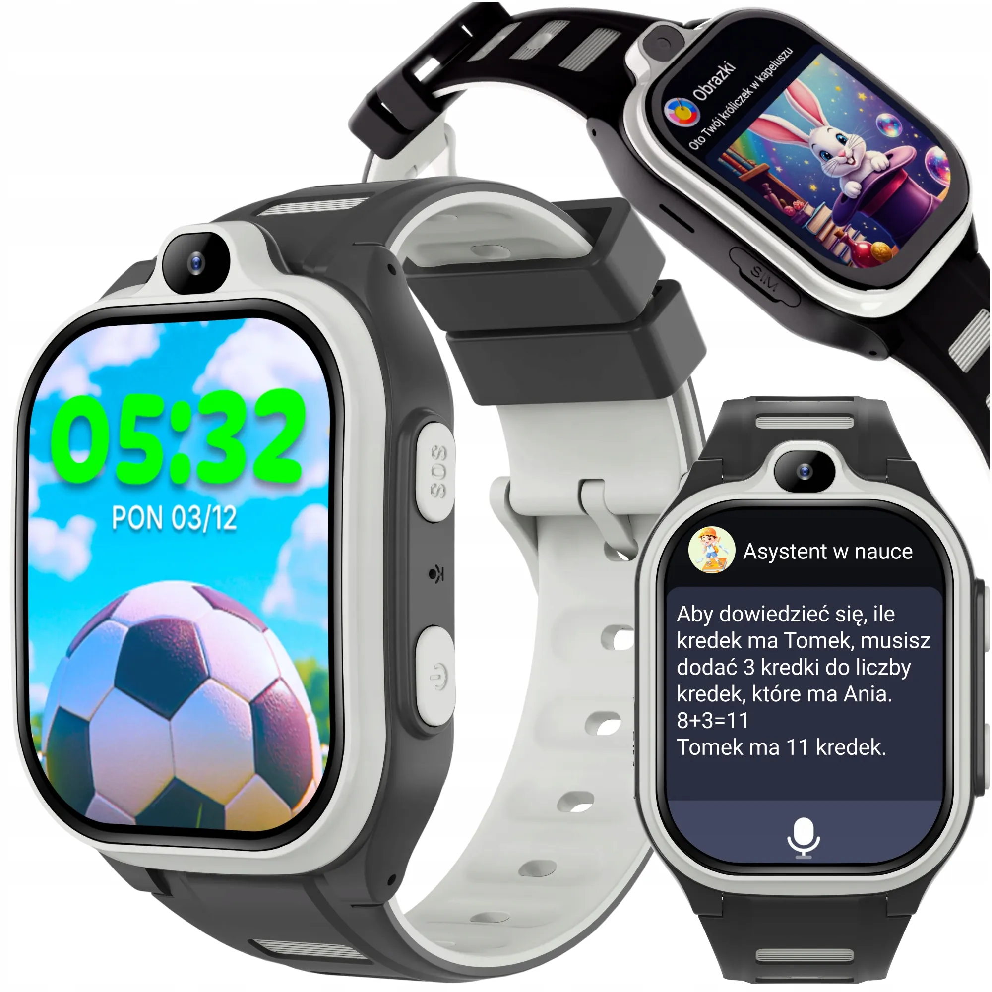 Smartwatch Forever Kids Boost KW-530 Call, Nero - immagine 1