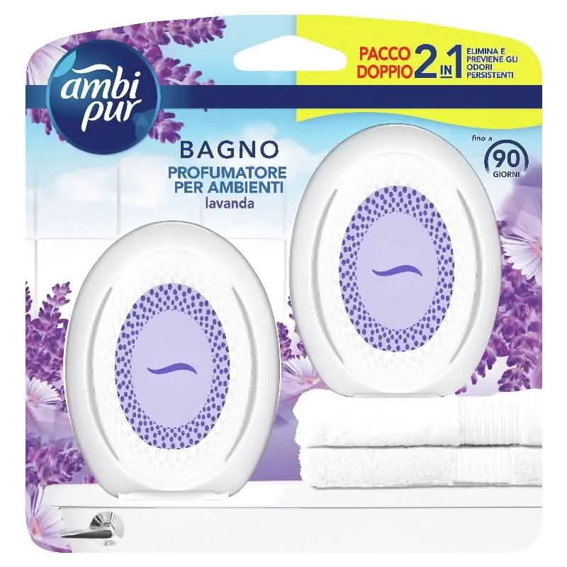 Profumo Ambiente Bagno Ambipur 2 Pezzi Lavanda - immagine 1