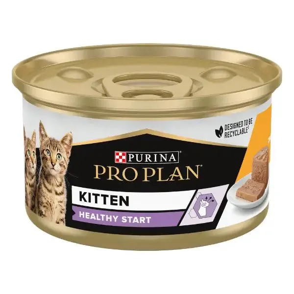 Purina Pro Plan Kitten Healthy Start Umido Gatti Mousse Pollo 85 g 85 gr - confezione da 24 pezzi - Cibo umido per gatti - immagine 1