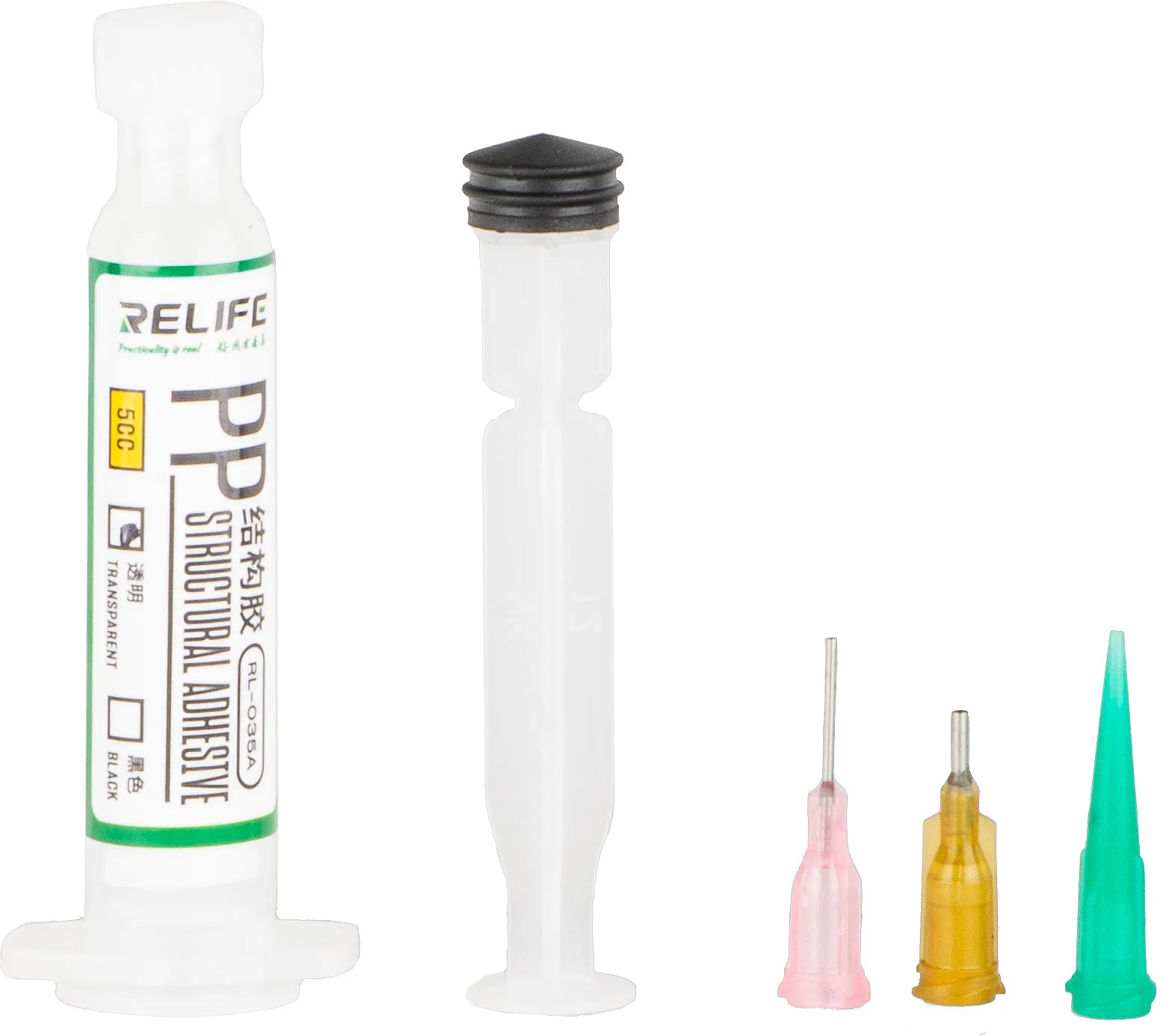 Colla Liquida Relife RL-035A PP, Tipo Siringa, 5ml, Trasparente - immagine 1