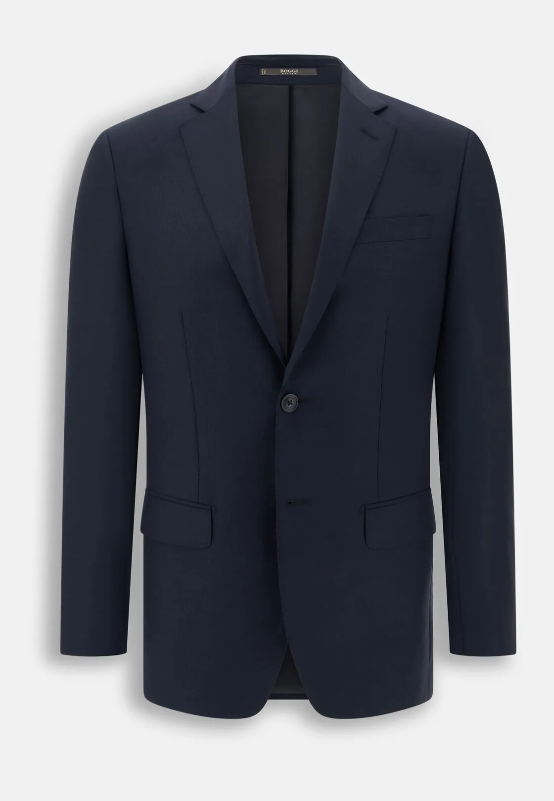 Boggi, Abito Gessato In Lana Elasticizzata, Uomo, Navy, Taglia: 44 - immagine 6
