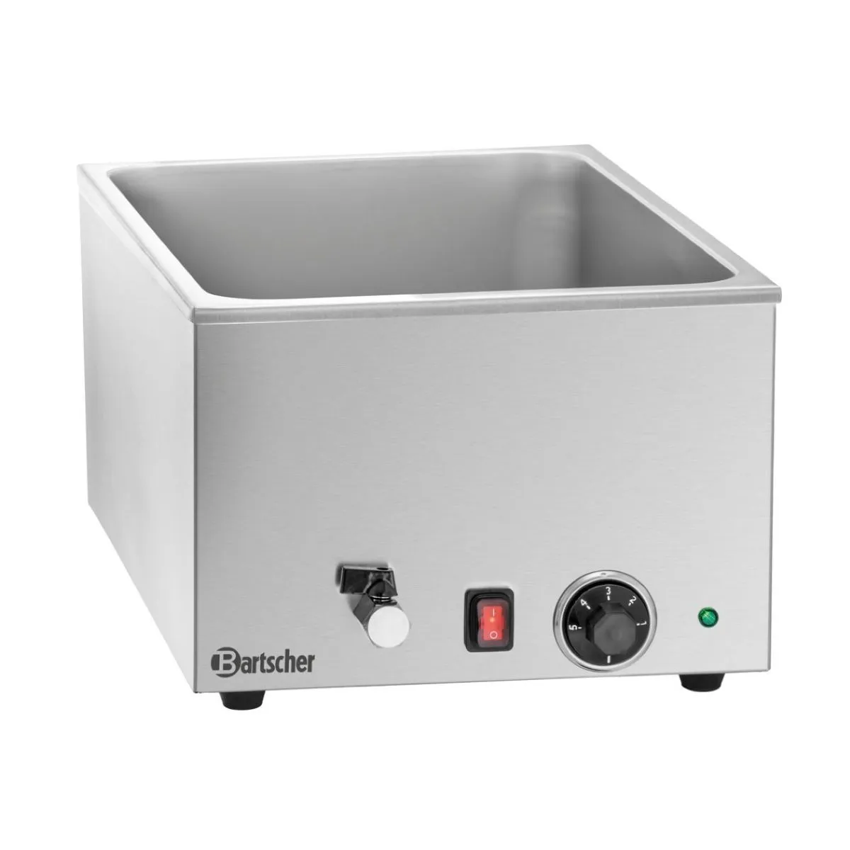 Bartscher Bagnomaria con rubinetto; 34x24x59 cm (LxHxP); argento - immagine 1