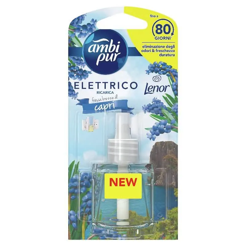Ricarica Ambipur 80g Lenor Capri per un Ambiente Fresco e Profumato - immagine 1