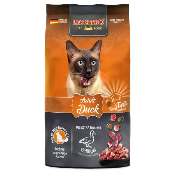 Leonardo Cat food Adult Duck ricco di Anatra 7,5 kg - Croccantini per gatti - immagine 1