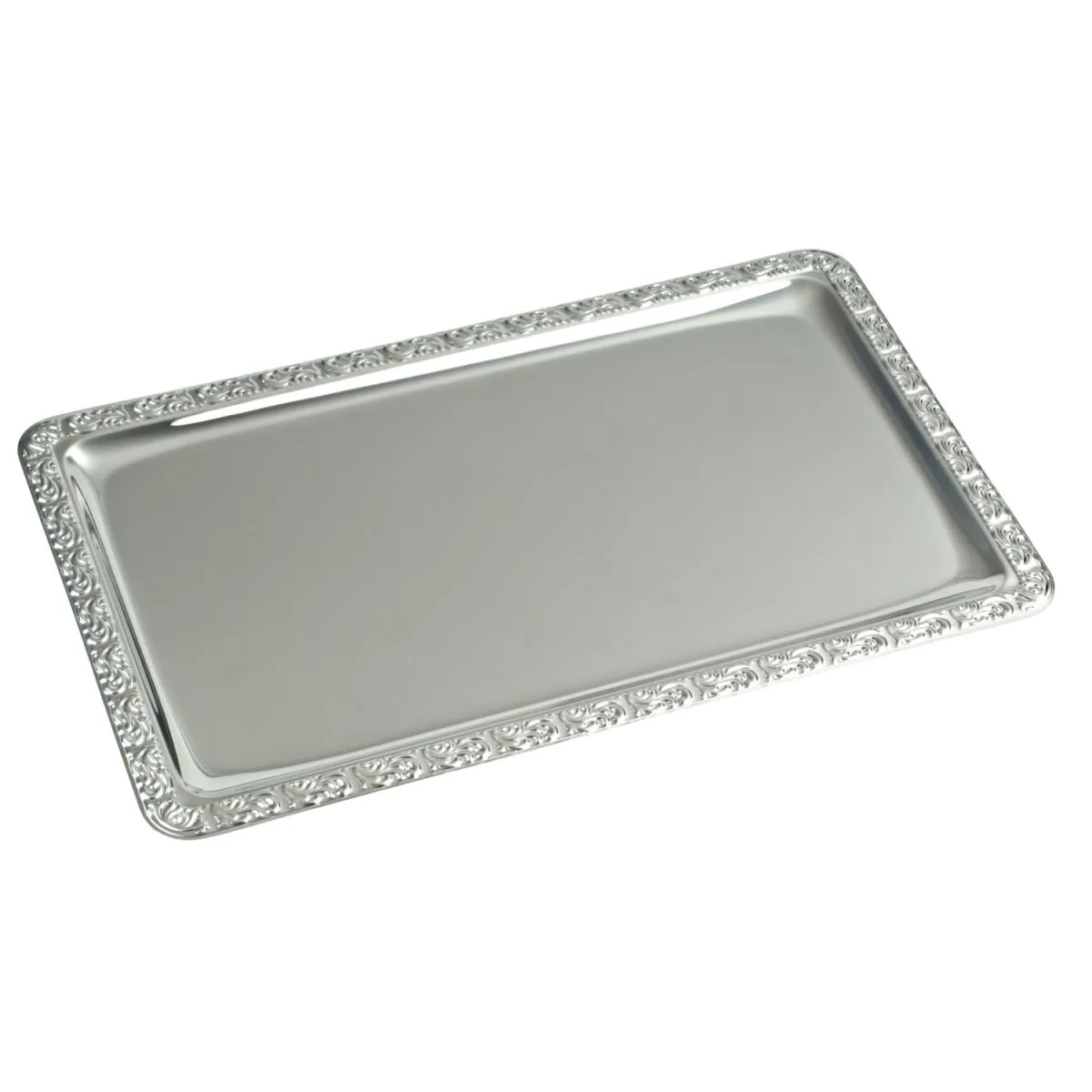 APS Vassoio in acciaio; 53x32.5 cm (LxL); argento; rettangolare - immagine 1