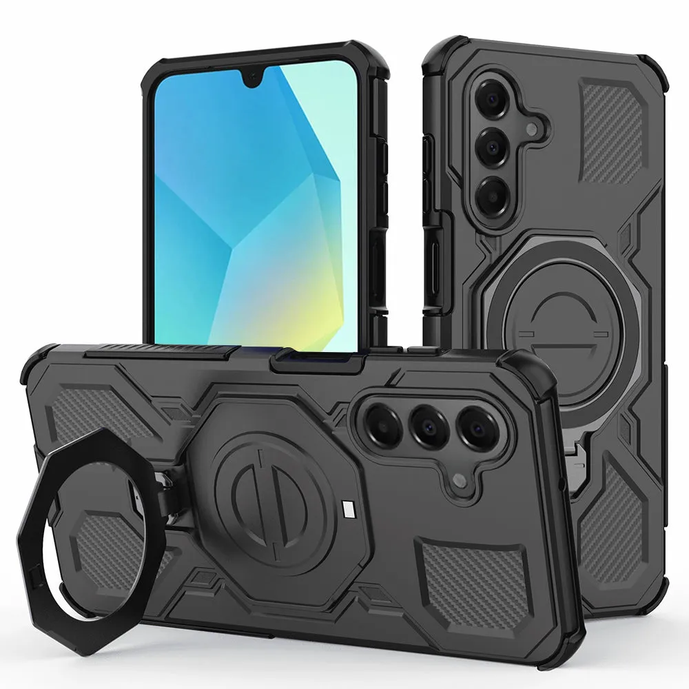 Custodia per Samsung Galaxy A16 5G A166 / A16 4G A165, Techsuit, Carbon Shield Pro, Nera - immagine 1