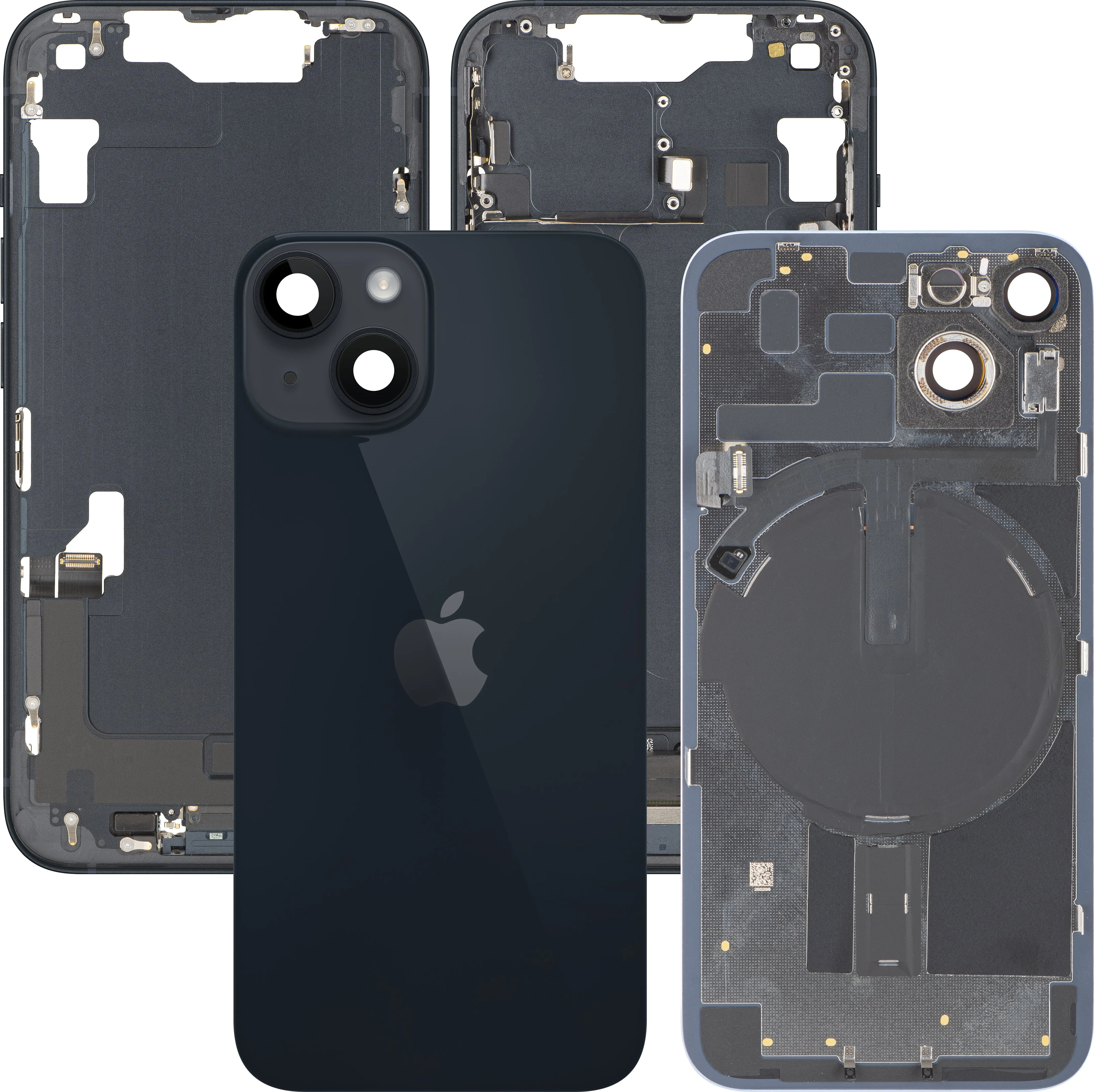 Copertura Batteria Apple iPhone 14, Con Scocca Centrale, Parti Complete, Nero (Midnight), Swap Premium - immagine 1