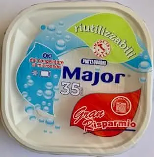 Set di 35 Piatti Riutilizzabili per Casa - Major Piatti Quadri - immagine 1